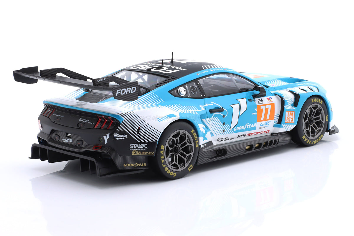 Ford Mustang GT3 Proton Competition No. 77 Ben Barker Zacharie Robichon Ryan Hardwick 24h Le Mans 2024 IXO Models 1:18 scale model - image 2