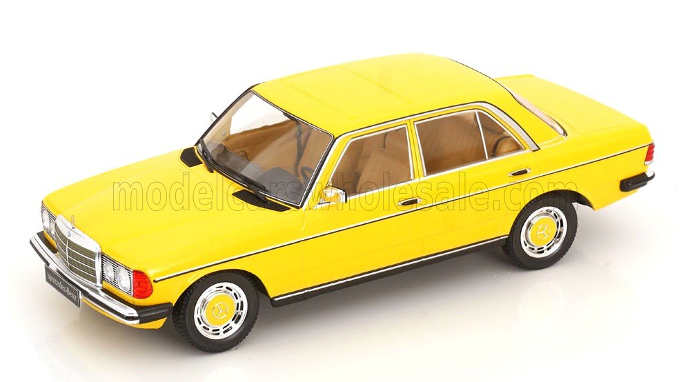 MERCEDES BENZ - E-CLASS 230E (W123) 1975 - YELLOW Scale model car on Vroomi