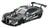 Dark green and black bmw m4 gt3 evo race car model with white stripes sponsor decals and rear wing from team wrt
