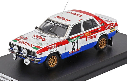 DATSUN - 160J (night version) N 21 RALLY PORTUGAL 1981 SANTINHO MENDES - FILIPE LOPES - LIGHT BLUE RED