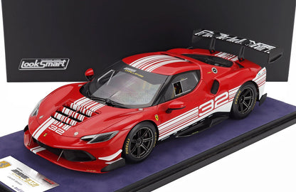 FERRARI - 296 GT3 3.0L TWIN TURBO V6 CHALLENGE N 32 FINALI MONDIALI MUGELLO ITALY 2023 - CON VETRINA - WITH SHOWCASE - RED WHITE
