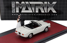 ALFA ROMEO - GIULIA GT CABRIOLET SPIDER PROTOTIPO 1963 - MATRIMONIO - JUST MARRIED - WEDDING WITH 2 FIGURES - WHITE