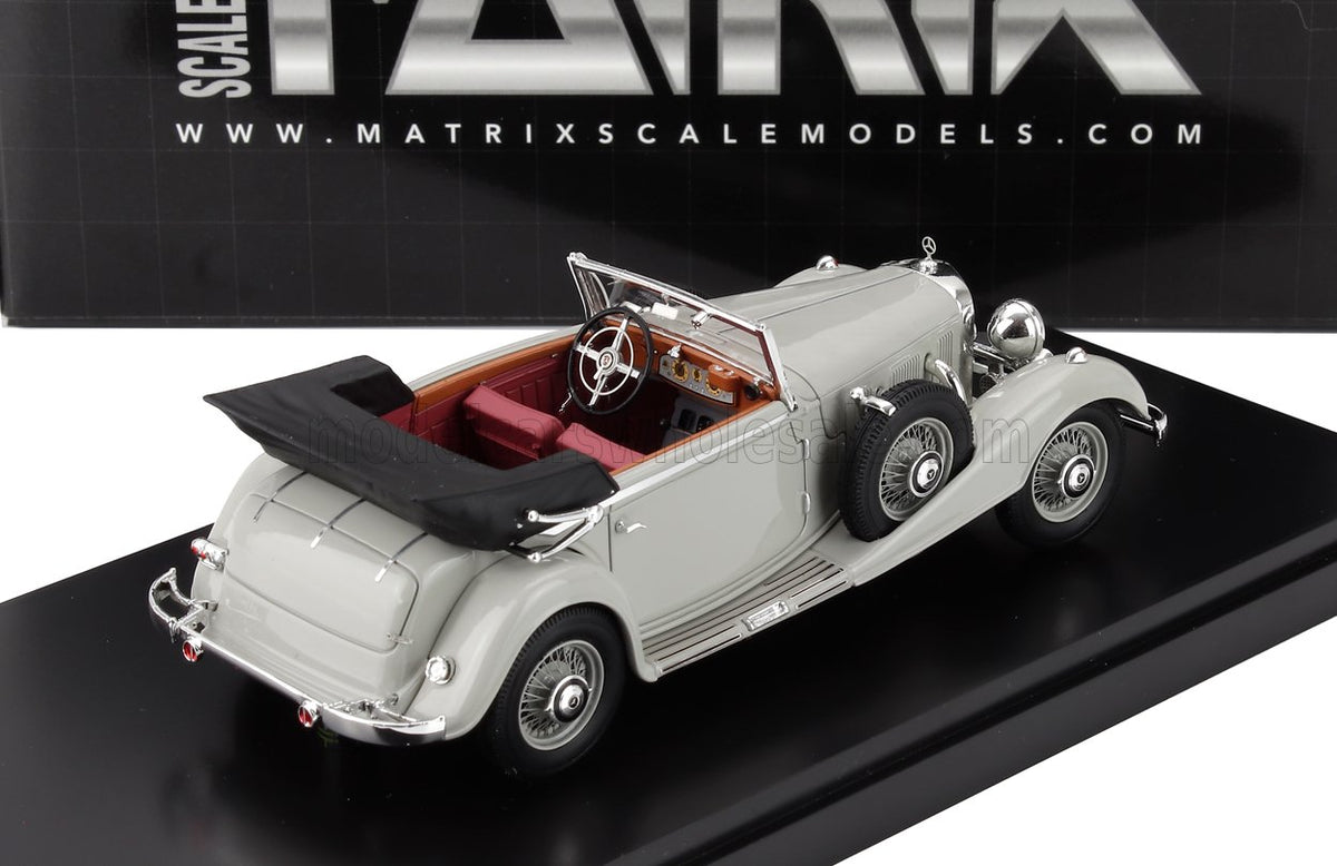 Mercedes-Benz 500K Cabriolet C (W29) Open 1934 Light Grey Matrix Scale Models 1:43 scale model - image 2