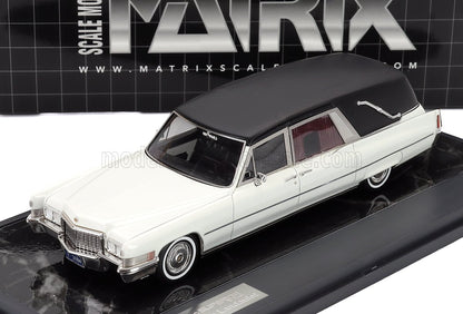 CADILLAC - SUPERIOR FUNERAL CAR - HEARSE - CARRO FUNEBRE 1970 - WHITE BLACK
