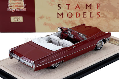 Cadillac De Ville Cabriolet Open 1967 Flamenco Red Stamp Models 1:43