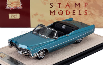 Cadillac De Ville Cabriolet Open 1967 Capri Aqua Metalizado Stamp Models 1:43