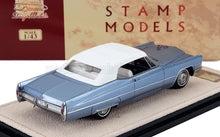 Cadillac De Ville Cabriolet Closed 1967 Marina Blue Metalizado Blanco Stamp Models 1:43