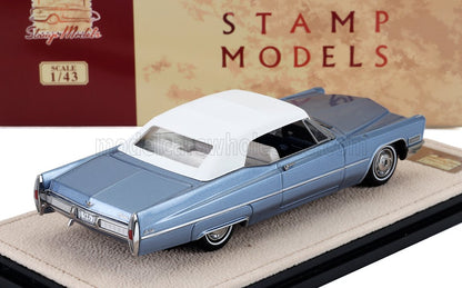 Cadillac De Ville Cabriolet Closed 1967 Marina Blue Metalizado Blanco Stamp Models 1:43