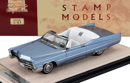 Cadillac De Ville Cabriolet Open 1967 Marina Blue Métallisé Stamp Models 1:43