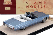Cadillac De Ville Cabriolet Open 1967 Marina Blue Metalizado Stamp Models 1:43