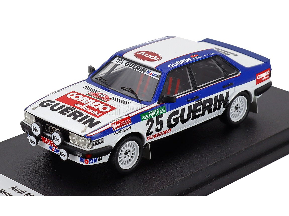 Audi 80 Quattro No. 25 Manuel Mello Breyner Jose Lopes Rally Portugal 1985 Night Version Trofeu 1:43 scale model