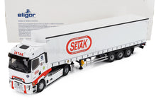 Weißes Modell eines Sattelzuges der Marke SETAK von Eligor, Maßstab 1:43, mit Verpackung – Vroomi
