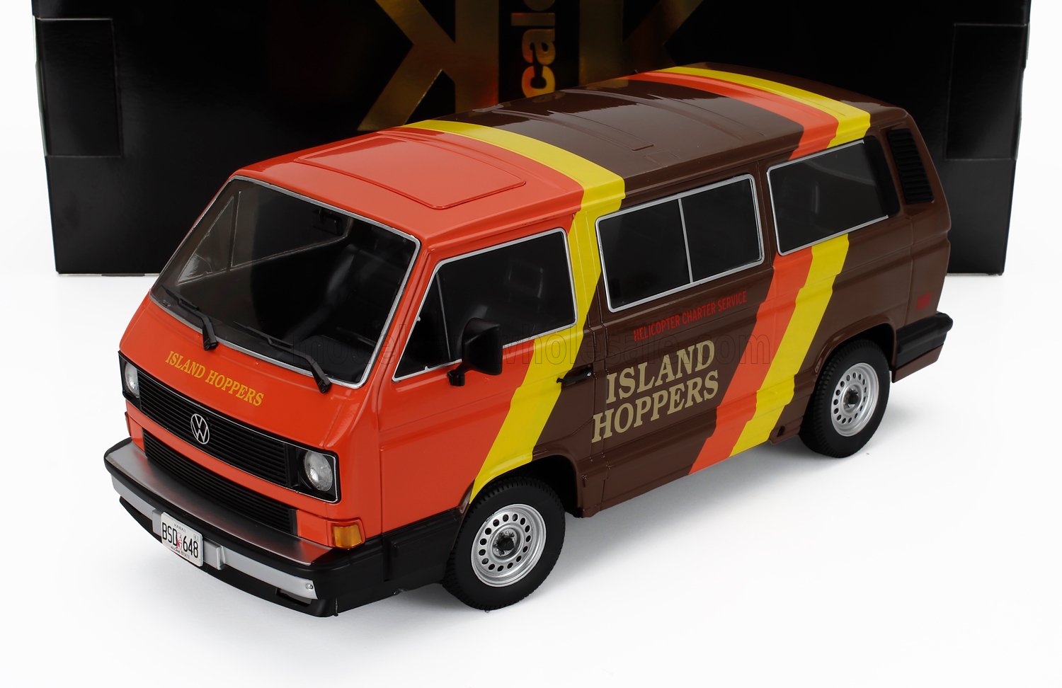 VOLKSWAGEN | T3 MINIBUS MULTIVAN ISLAND HOPPERS 1987 - BROWN ORANGE YELLOW