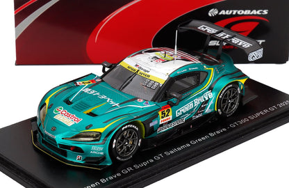 TOYOTA - SUPRA GR TEAM SAITANA GREEN BRAVE N 52 GT300 CLASS SUPER GT 2025 HIROKI YOSHIDA - SEITA NONAKA - GREEN MET SILVER