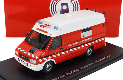 IVECO FIAT - DAILY VAN PICOT VSAB SECURITE CIVILE SAPEURS POMPIERS DE PARIS 1996 - RED WHITE