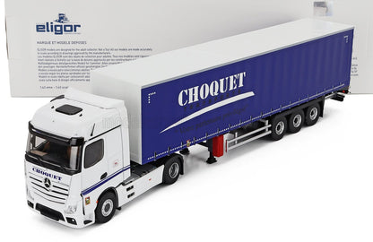 MERCEDES BENZ - ACTROS 5 1851 TRUCK TELONATO CHOQUET TRANSPORTS 2020 - WHITE BLUE