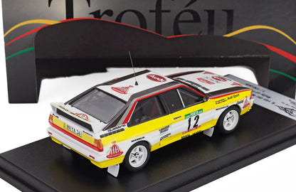 AUDI - QUATTRO A2 N 12 RALLY OF PORTUGAL 1984 SAREL VAN DER MERWE - FRANZ BOSHOFF - WHITE YELLOW
