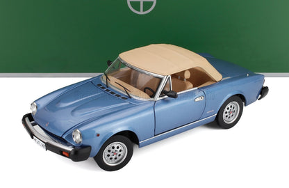 FIAT - 124 PININFARINA SPIDER EUROPA CABRIOLET SOFT-TOP 1982 - LIGHT BLUE MET