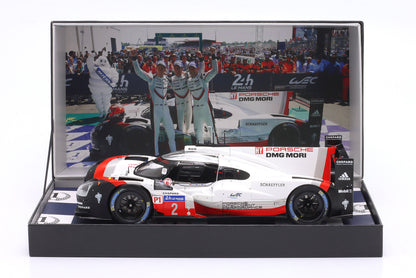 PORSCHE - 919 HYBRID 2.0L TURBO V4 TEAM PORSCHE N 2 WINNER 24h LE MANS 2017 TIMO BERNHARD - EARL BAMBER - BRENDON HARTLEY - WHITE RED BLACK