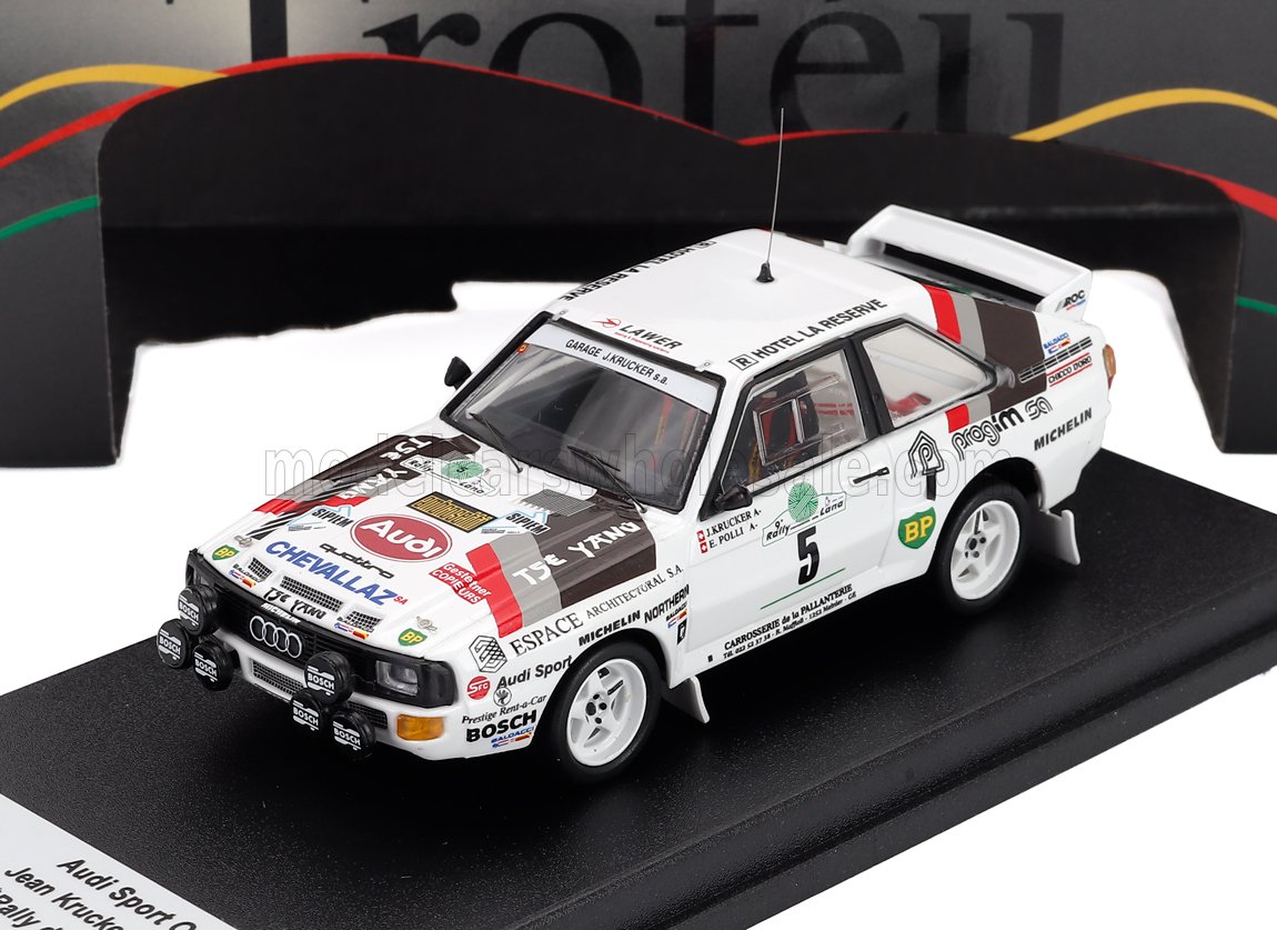 Audi 80 Quattro Sport No. 5 Jean Krucker Edy Polli Rally della Lana 1986 Night Version Trofeu 1:43 scale model