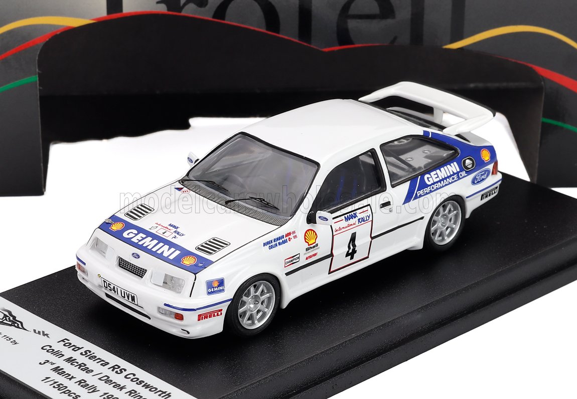 Ford Sierra RS Cosworth No. 4 Colin McRae Derek Ringer 3rd Rally Manx 1990 Trofeu 1:43 scale model