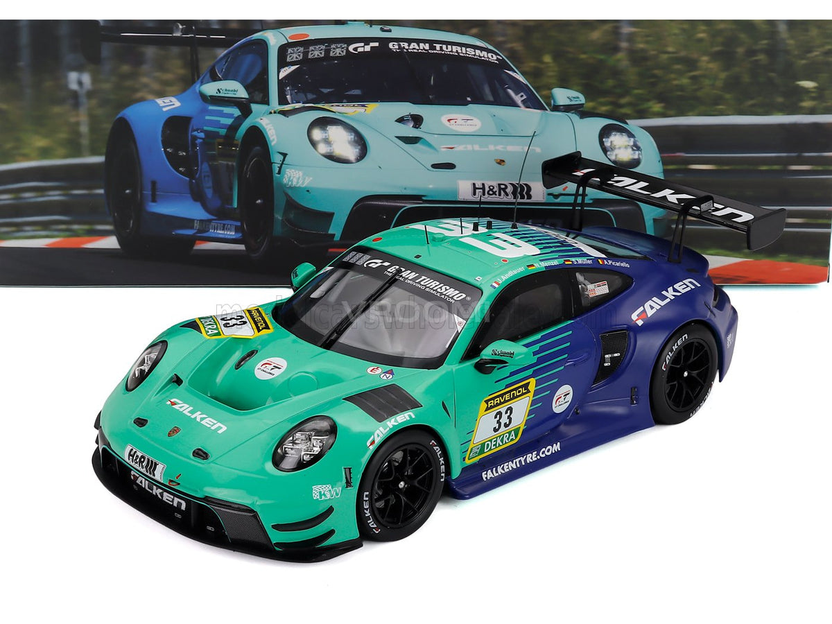 Porsche 911 GT3 R (992) Falken Motorsports No. 33 Andlauer Menzel Müller Picariello 24h Nürburgring 2025 IXO Models 1:18 scale model