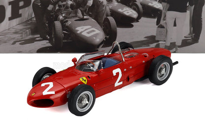 FERRARI - F1  156 SHARKNOSE N 2 WORLD CHAMPION WINNER MONZA ITALY GP 1961 PHIL HILL - RED