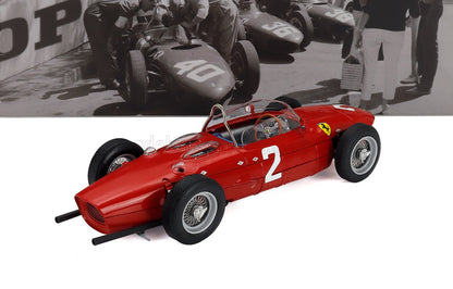 FERRARI - F1  156 SHARKNOSE N 2 WORLD CHAMPION WINNER MONZA ITALY GP 1961 PHIL HILL - RED