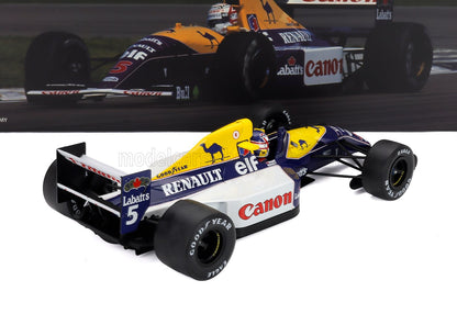 WILLIAMS - F1  FW14 RENAULT N 5 WORLD CHAMPION WINNER BRITISH GP 1991 NIGEL MANSELL - BLUE YELLOW WHITE