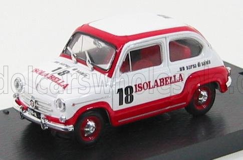 FIAT - 600D - AMARO 18 ISOLABELLA 1960 - WHITE RED Scale model car on Vroomi