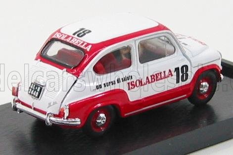 FIAT - 600D - AMARO 18 ISOLABELLA 1960 - WHITE RED Scale model car on Vroomi