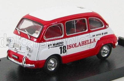 FIAT - 600D MULTIPLA - AMARO 18 ISOLABELLA - WHITE RED Scale model car on Vroomi