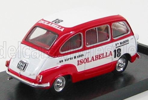 Fiat 600D Multipla Amaro 18 Isolabella White Red Brumm 1:43 scale model - image 2