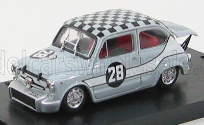 FIAT - 600 ABARTH 1000 BERLINA N. 28 SCUDERIA ABARTH 2° TROFEO DI ZANDVOORT 1969 - modellino in scala grigia modellino Vroomi
