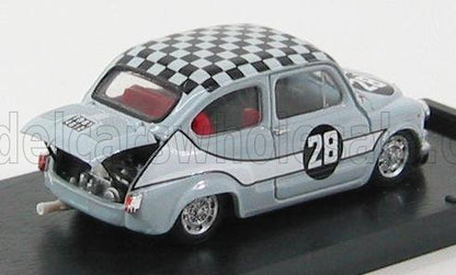 FIAT - 600 ABARTH 1000 BERLINA N. 28 SCUDERIA ABARTH 2° TROFEO DI ZANDVOORT 1969 - modellino in scala grigia modellino Vroomi