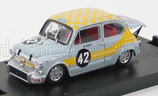 Fiat 600 1000 Abarth No. 42 Sc. Radio Veronica Zandvoort Trophy 1969 Brumm 1:43 scale model