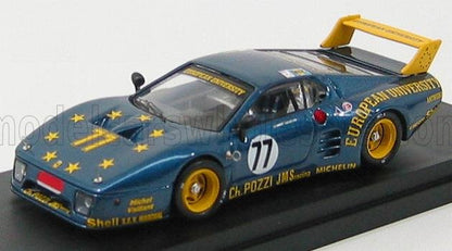FERRARI - 512BB LM TEAM CHARLES POZZI JMS RACING N 77 24h LE MANS 1980 J.C.ANDRUET - C.BALLOT LENA - BLUE MET YELLOW - Vroomi