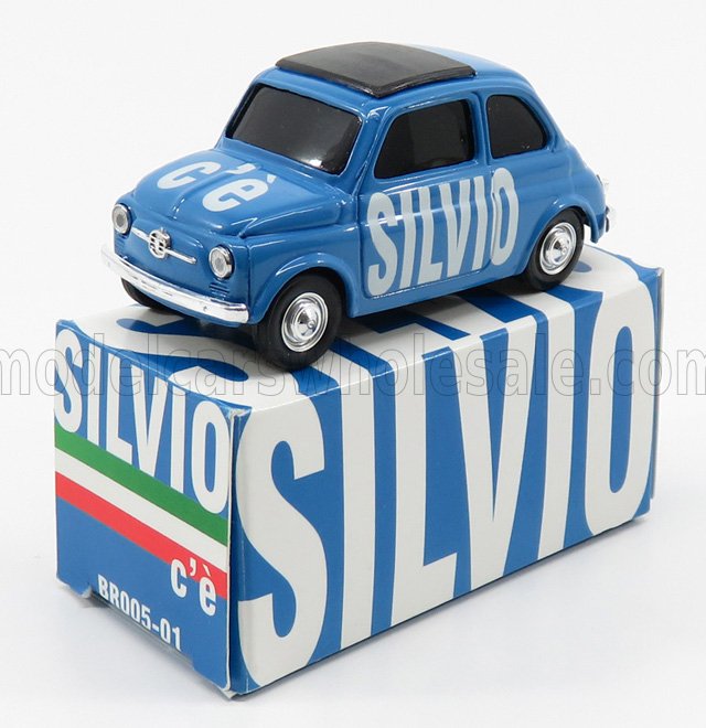 FIAT - 500 ELECTION-DAY 2008 - APRILE 2008 - SILVIO - LIGHT BLUE Scale model car on Vroomi
