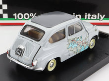 FIAT - 600 RALLY RAID ROMA-CALCUTTA 1955 13.260Km IN 11 GIORNI - 11 DAYS - GREY Scale model car on Vroomi