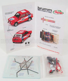 FIAT - PANDA 45 + TRANSKIT (DECALS AND ACCESSORIE S FOR RALLY DEI VINI 1981) - RED Scale model car on Vroomi