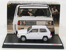 FIAT - PANDA 30 + TRANSKIT (DECALS AND ACCESSORIE S FOR RALLY SANREMO 1982) - WHITE Scale model car on Vroomi
