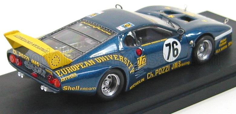 FERRARI - 512BB LM 4.9L TEAM CHARLES POZZI JMS RACING N 76 24h LE MANS 1980 PIERRE DIEUDONNE - JEAN XHENCEVAL - HERVE REGOUT - BLUE MET YELLOW - Vroomi
