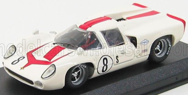 LOLA - T70 COUPÉ N 8 SEBRING 1968 L.MOTSCHENBACHER - BLANC ROUGE - Vroomi