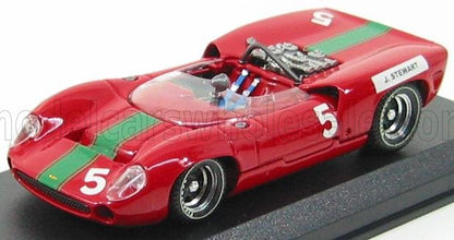 LOLA - T70 SPIDER N 5 MARCHI HATCH 1965 J.STEWART - ROSSO VERDE - Vroomi