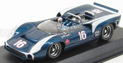 LOLA - T70 SPIDER N 16 RIVERSIDE 1967 G.FOLLMER - BLU METALLIZZATO BIANCO - Vroomi
