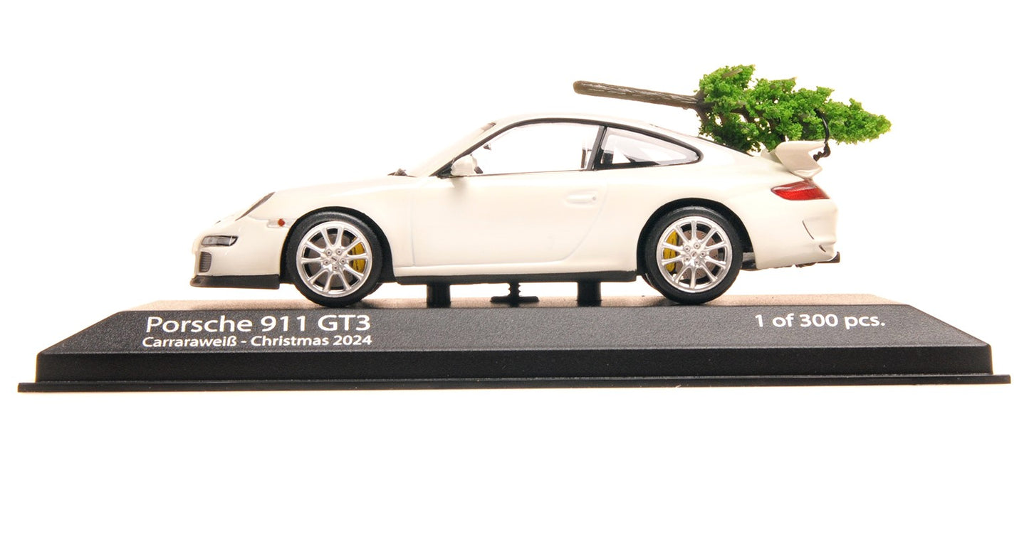 PORSCHE 911 GT3 2006 WHITE WITH CHRISTMAS TREE CHRISTMAS 2024