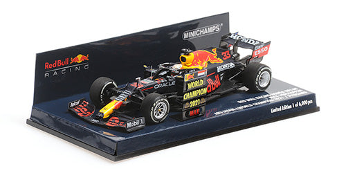 RED BULL RB16B MAX VERSTAPPEN WINNER ABU DHABI GP WORLD CHAMPION 2021 WITH PITBOARD