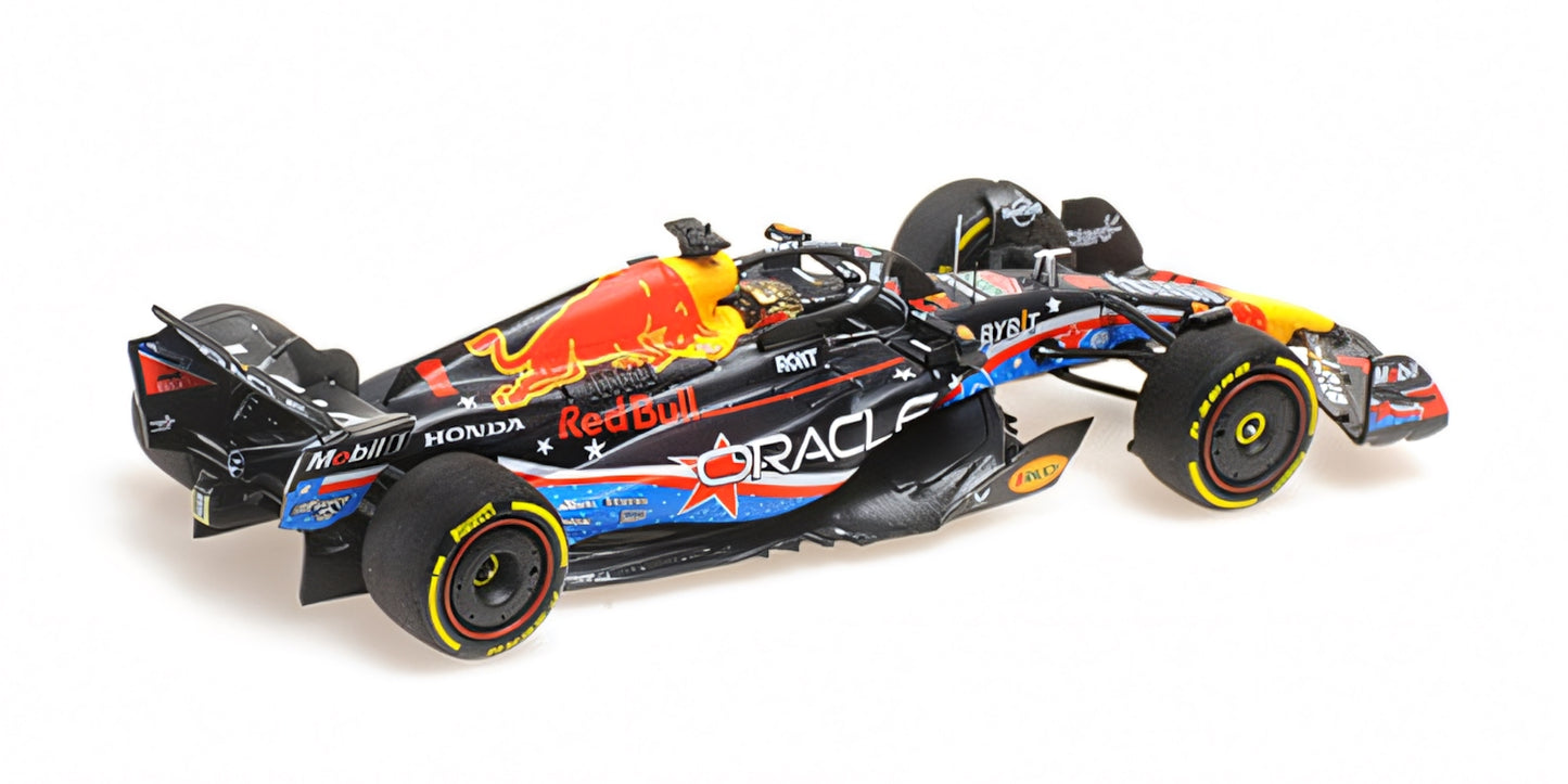 RED BULL RACING RB19 MAX VERSTAPPEN WINNER AUSTIN GP WORLD CHAMPION 2023