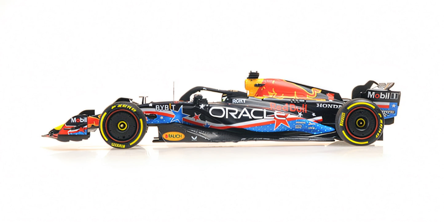 RED BULL RACING RB19 MAX VERSTAPPEN WINNER AUSTIN GP WORLD CHAMPION 2023