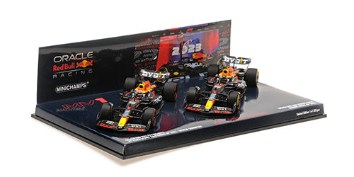 CAR SET RED BULL RB19 MAX VERSTAPPEN WORLD CHAMPION QATAR SPRINT &amp; GP 2023